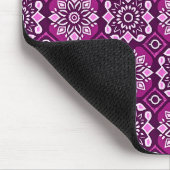 Elegant Boho Chic geometrisch bloemenpatroon Muismat (Hoek)