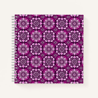Elegant Boho Chic geometrisch bloemenpatroon Notitieboek