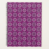 Elegant Boho Chic geometrisch bloemenpatroon Planner (Voorkant)