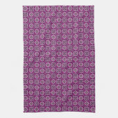 Elegant Boho Chic geometrisch bloemenpatroon Theedoek (Verticaal)