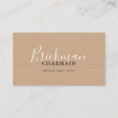 Elegant Boho Chic Script QR code Visitekaartje (Achterkant)