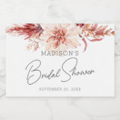 Elegant Boho Chic Vrijgezellenfeest Favor Mini Sparkling Wijnetiket (Enkel label)