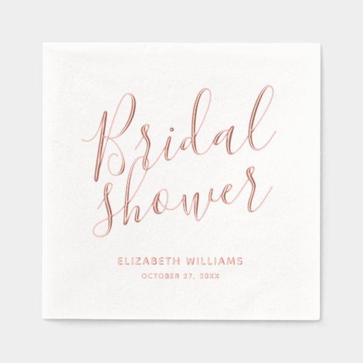 Elegant Boho Chic Vrijgezellenfeest Party Folie Servetten (Voorkant)