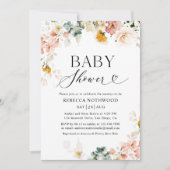 Elegant Boho Chic Waterverf Baby shower Kaart (Voorkant)