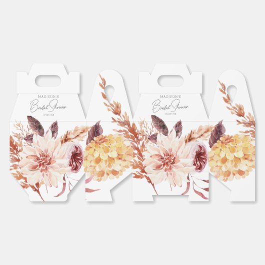 Elegant Boho Chic Waterverf Floral Vrijgezellenfee Bedankdoosjes (Ongevouwen)