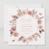 Elegant Boho Chic Waterverf Floral Vrijgezellenfee Kaart (Voorkant)