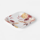 Elegant Boho Chic Waterverf Floral Vrijgezellenfee Papieren Bordje (Gebogen)