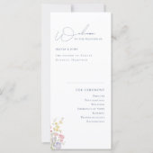 Elegant Boho Chic Wilde Bloemen Huwelijksprogramma (Voorkant)