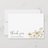 Elegant Boho Chic Wildflower Floral Future Mrs. Bedankkaart (Voorkant)