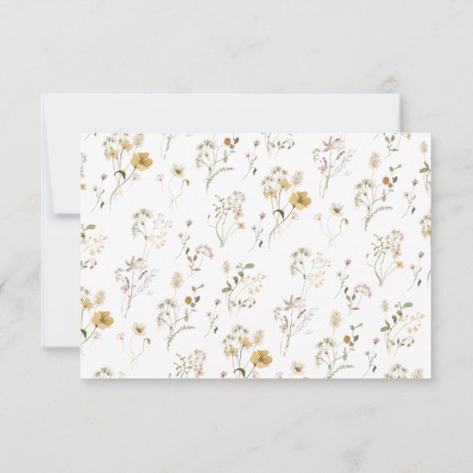 Elegant Boho Chic Wildflower Floral Future Mrs. Bedankkaart (Achterkant)
