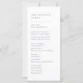 Elegant Boho Chic Wildflowers Wedding Program (Achterkant)