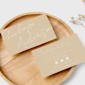 Elegant Boho Cream Neutraal Chique Minimalistisch  Visitekaartje
