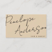 Elegant Boho Cream Neutraal Chique Minimalistisch  Visitekaartje (Voorkant)