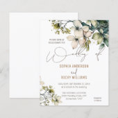 Elegant Boho Cute Wildflower Floral bruiloft (Voorkant / Achterkant)