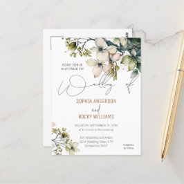 Elegant Boho Cute Wildflower Floral bruiloft Briefkaart