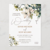 Elegant Boho Cute Wildflower Floral bruiloft Briefkaart (Voorkant)