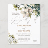 Elegant Boho Cute Wildflower Floral bruiloft Flyer (Voorkant)