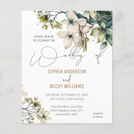 Elegant Boho Cute Wildflower Floral bruiloft Flyer