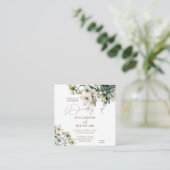 Elegant Boho Cute Wildflower Floral bruiloft Informatiekaartje (Staand voorkant)