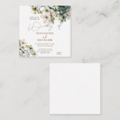 Elegant Boho Cute Wildflower Floral bruiloft Informatiekaartje (Voorkant / Achterkant)