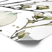 Elegant Boho Cute Wildflower Floral bruiloft Poster (Hoek)