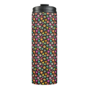 Elegant Boho Daisy Bloempatroon Thermosbeker