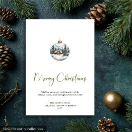 Elegant Boho Earthy Neutral Christmas Greeting Feestdagenkaart