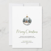 Elegant Boho Earthy Neutral Christmas Greeting Feestdagenkaart (Voorkant)