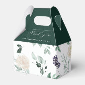 Elegant Boho Emerald groen bladeren bruiloft Bedankdoosjes (Achterkant)