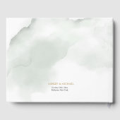 Elegant boho eucalyptus groen goud lijst gastenboek (Achterkant)