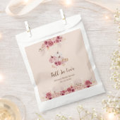 Elegant Boho Fall Pink Pumpkin Bridal Shower  Bedankzakje (Geknipt)