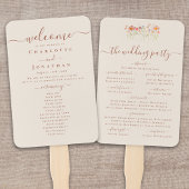 Elegant Boho Fall Wildflower Wedding Ceremony Handwaaier