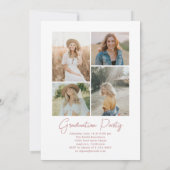 Elegant Boho Floral Afstuderen Uitnodiging (Achterkant)