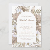 Elegant Boho Floral Arch Pink & Tan Vrijgezellenfe Kaart (Voorkant)