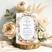 Elegant Boho Floral Arch Wedding Invitation Kaart