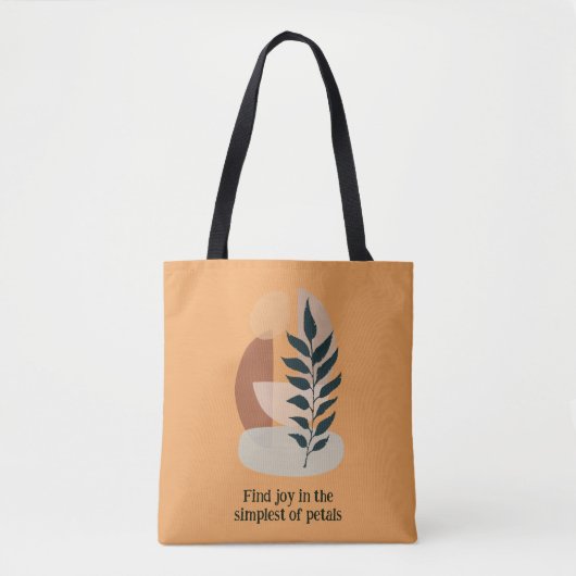 Elegant Boho Floral Bag Natuur-geïnspireerd Beauty Tote Bag (Voorkant)