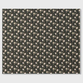 Elegant Boho Floral Black Terracotta Cadeaupapier (Vlak)