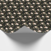 Elegant Boho Floral Black Terracotta Cadeaupapier (Hoek)