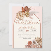 Elegant Boho Floral Bridal Shower Kaart (Voorkant)