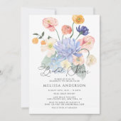 Elegant Boho Floral Bridal Shower Kaart (Voorkant)