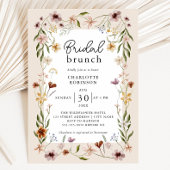 Elegant Boho Floral Bridal Shower Kaart