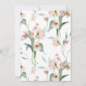 Elegant Boho Floral Bridal Shower Kaart (Achterkant)