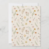 Elegant Boho Floral Bridal Shower Kaart (Achterkant)