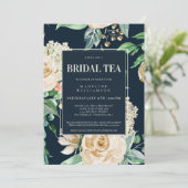 Elegant Boho Floral Bridal Tea Vrijgezellenfeest Kaart (Staand voorkant)