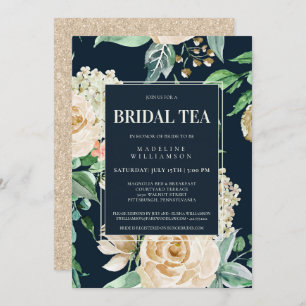 Elegant Boho Floral Bridal Tea Vrijgezellenfeest Kaart