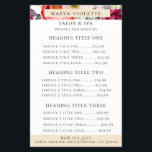 Elegant Boho Floral Business Service/Pricing Flyer<br><div class="desc">Bodembloemen,  veren en foliepatroon in de waterverf van legant in de katholieke tinten van paars,  bogundy,  perzik,  roze,  crème en groen,  zakelijke dienstverlening en prijsveer. De kleur van de tekst en de doopvontstijl kunnen worden aangepast.</div>