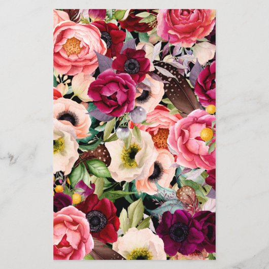 Elegant Boho Floral Business Service/Pricing Flyer (Achterkant)