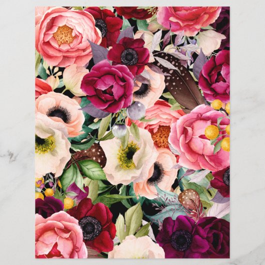 Elegant Boho Floral Business Service/Pricing Flyer (Achterkant)