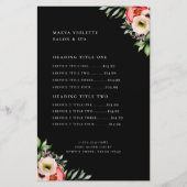 Elegant Boho Floral Business Service/Pricing Flyer (Voorkant)