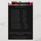 Elegant Boho Floral Business Service/Pricing Flyer (Voorkant)